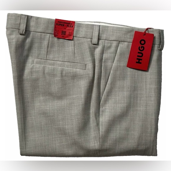 NEW HUGO BOSS PANTS 40 R RED LABEL DRESS MENS MODERN FIT OATMEAL